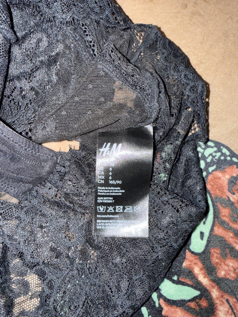H&M Black Lace Top with Sheer Detail NWOT - Picture 2 of 7